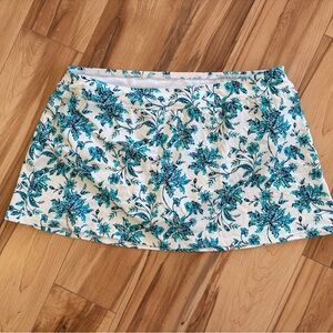 Lands' End White and Blue Swim Skirt Size 20W